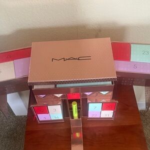 MAC Cosmetics Advent Calendar with Red and Green Accents